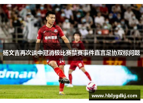杨文吉再次谈中冠消极比赛禁赛事件直言足协双标问题 杨文吉再次谈中冠消极比赛禁赛事件直言足协双标问题